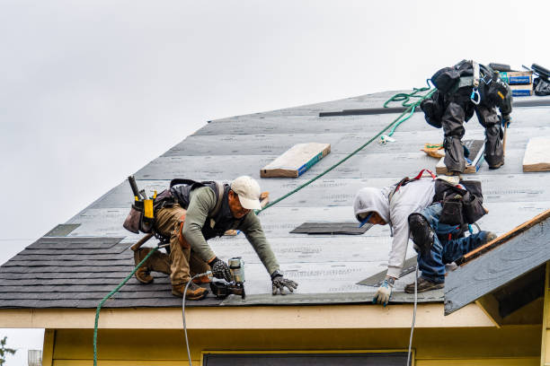 Professional Roofing technician working in New Sharon, IA